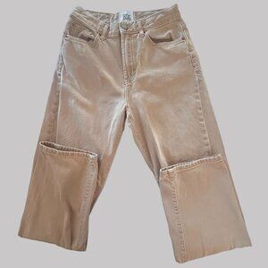 BDG Jeans Juniors Actual Size 26x28 Beige Zip Up‎ Pullon Button Up Straight Leg